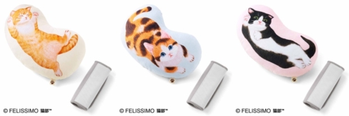 フェリシモ猫部　すやすやいい夢見るニャ 子猫のシートベルト枕