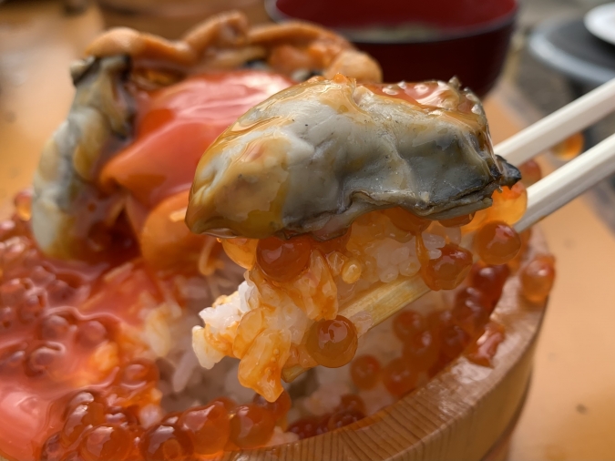 ハマタロウ　雲丹・いくら・牡蠣丼