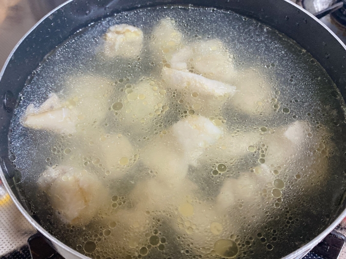 鶏肉とブロッコリーの生姜スープ　作り方