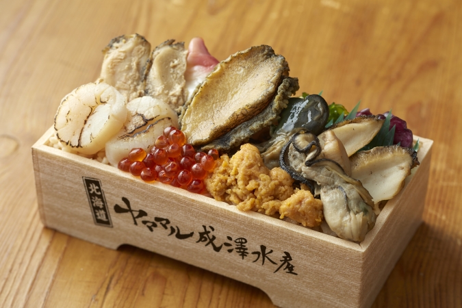 「ヤママル成澤水産」貝の魅惑弁当