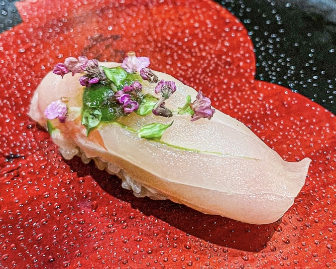 Nishimura Takahito la Cuisine creativite：東京湾の金目鯛