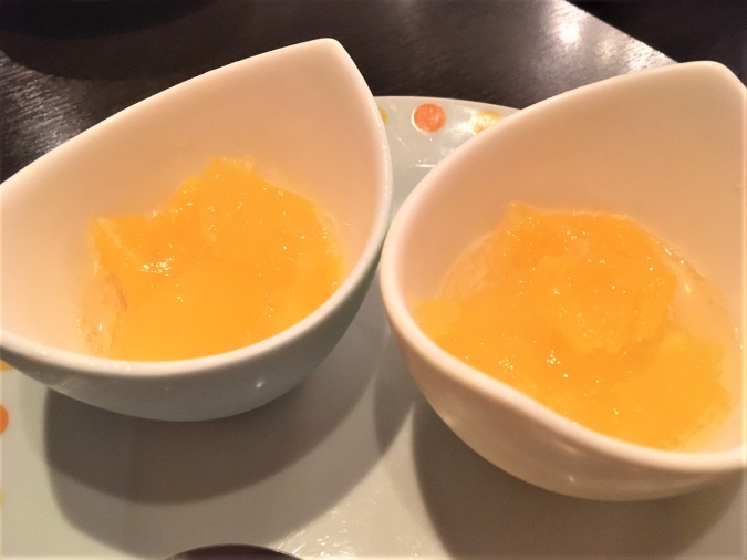 チーズダイニング アンジェロ＆ミカエル大名店　柑橘系フルーツのパンナコッタ