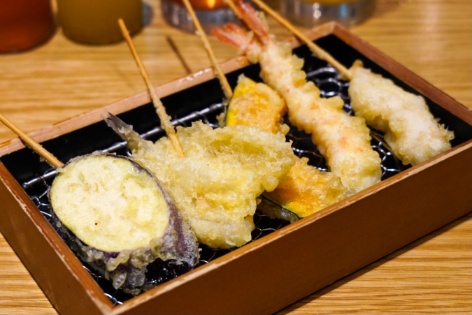 食堂まるに：串天ぷら