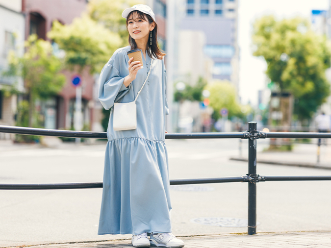 hholic×ARNE　伊藤舞プロデュース・1枚でおしゃれに決まる「タイパワンピ」
