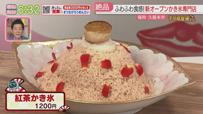 Mentai Wide "TV First Appearance" Lip de Koori Tea Shaved Ice