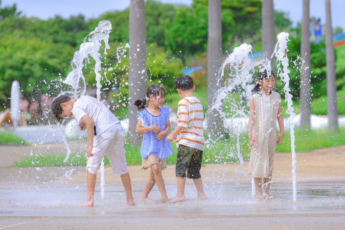 海の中道海浜公園　遊べる噴水