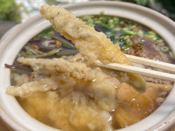 Iwaya Udon Burdock Tempura