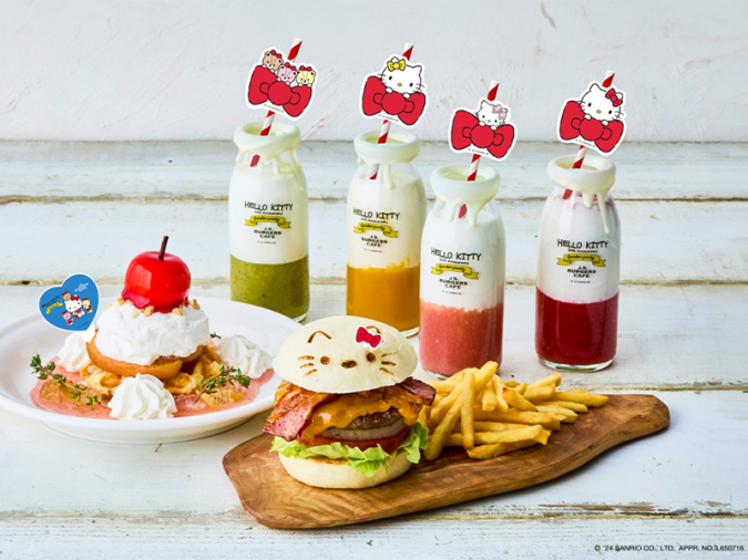 HELLO KITTY 50th Anniversary GARDEN PARTY/J.S. BURGERS CAFE​マークイズ福岡ももち店