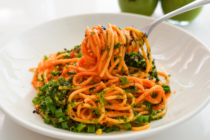 bills Fukuoka: Mentaiko and mascarpone spaghetti