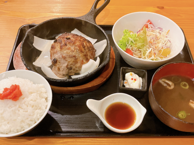 豚ステーキ1010　豚ハンバーグ定食