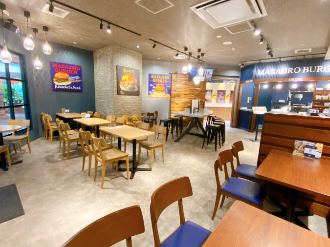 Inside MASAJIRO BURGER Canal City Hakata store