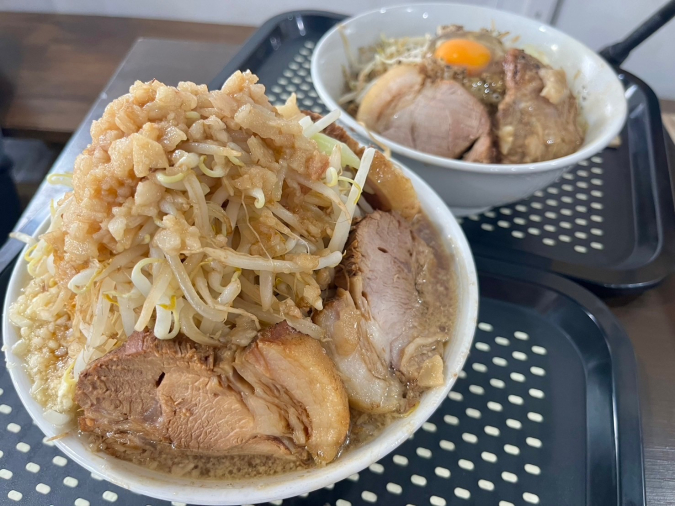 Yume wo Katare Tosu Main Branch: Small ramen with 2 pork slices and no soup