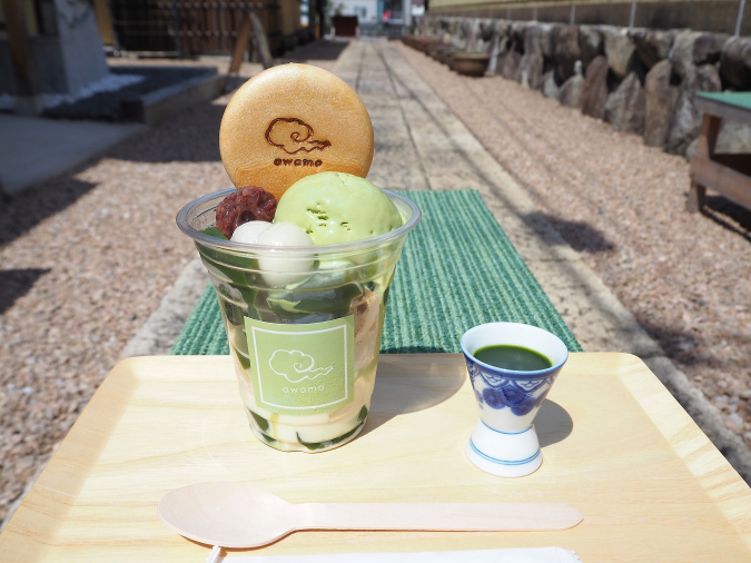 寺カフェあわも　特製寺パフェセット