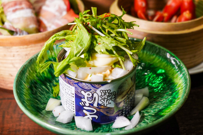 鶏の煙り焼きと野菜肉巻き ケムマキ　サバ缶さらだ