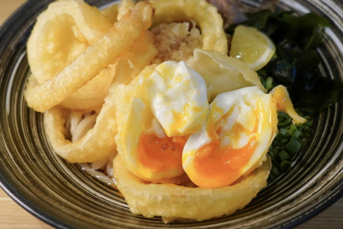 Menya NOW NOODLE: Soft-boiled egg tempura