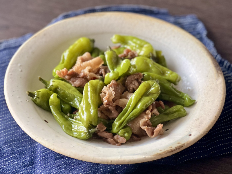 しし唐と豚肉の甘辛煮／中願寺あゆみレシピ