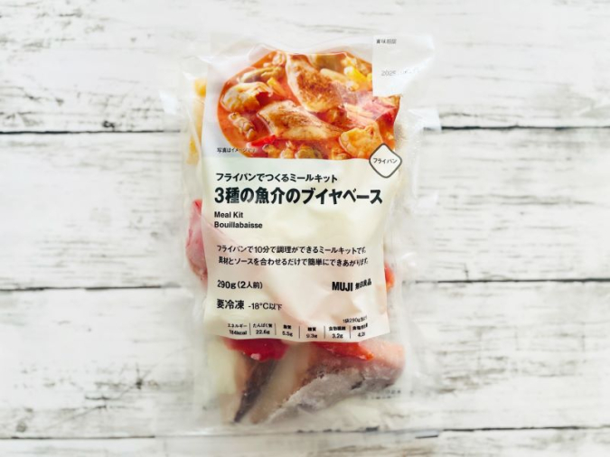 無印良品「フライパンでつくるミールキット　３種の魚介のブイヤベース」