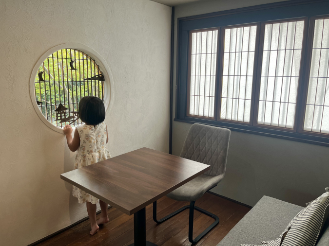 Inside Cafe Ikoi in Yanagawa