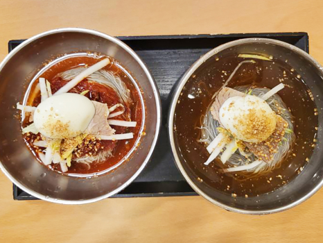 ハムギョンミョノッの半々水冷麺