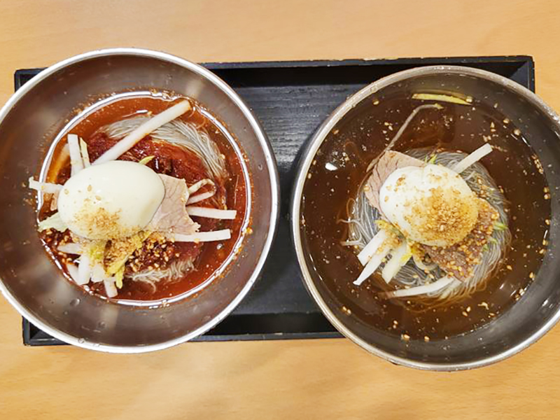 ハムギョンミョノッの半々水冷麺