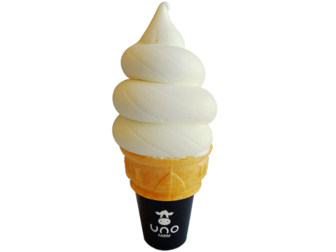 Hakata Hankyu Winter Hokkaido Products Fair Uno Farm Organic Milk Fluffy Soft Serve Ice Cream