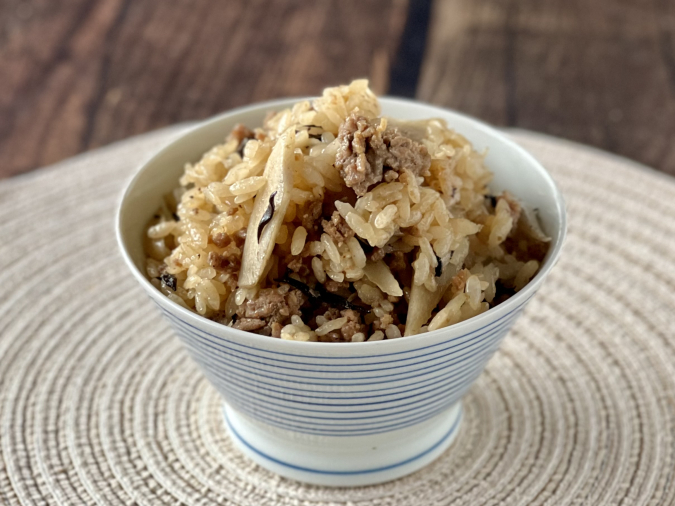 肉ごぼう炊き込みご飯