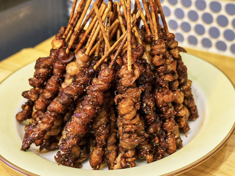 Ogura Torikura: Chicken Skin Skewers, Kitakyushu City