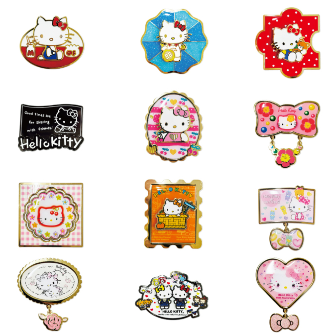 「Hello Kitty 50th Anniversary Market」福岡三越先行販売『ピンバッヂコレクション』