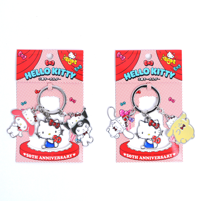 『Hello Kitty Anniversary Market』限定『ハローキティ 50th 3連キーホルダー​全2種』