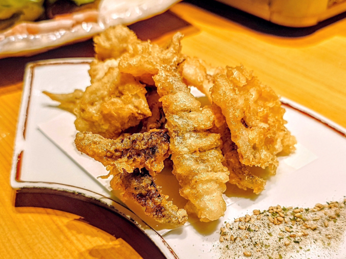 天王（てんおう）福岡店　イカの活き造り　後造り