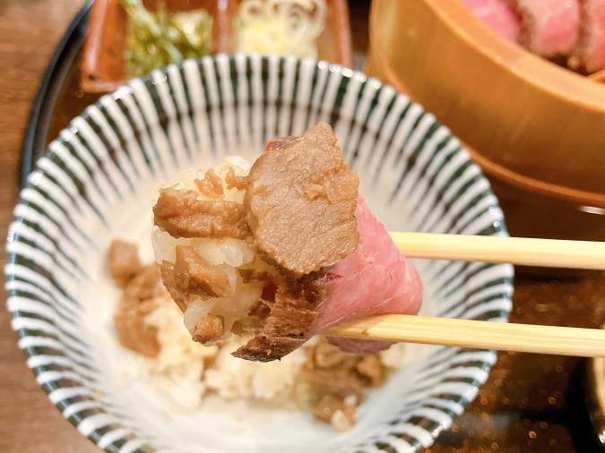 行橋ホルモン隆庵　極上牛まぶしランチ