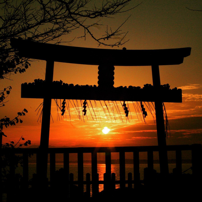 志賀海神社　初日の出