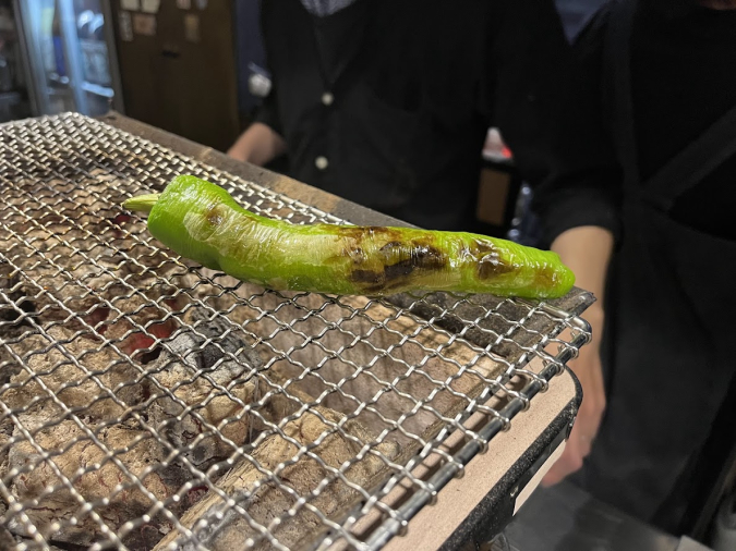 炉ばた 新川橋　野菜　万願寺唐辛子