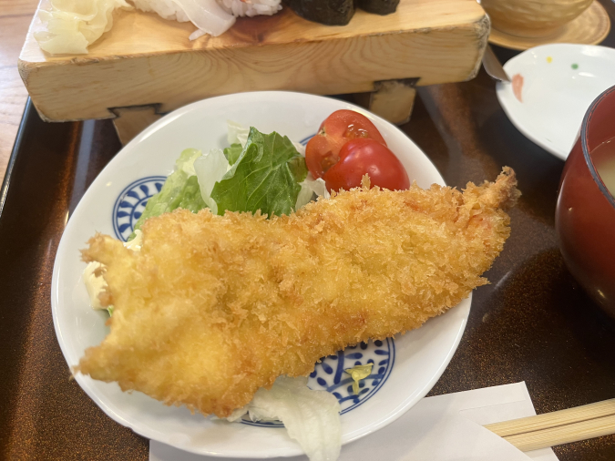 一心鮮魚店　すし定食（エビフライ）