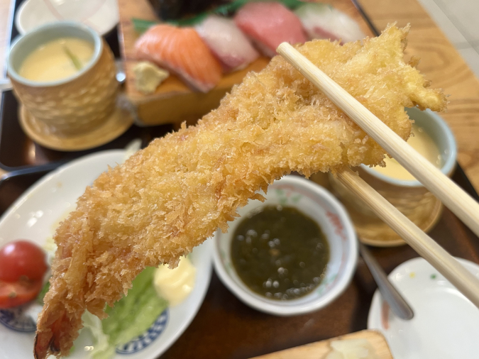 一心鮮魚店　すし定食（エビフライ）