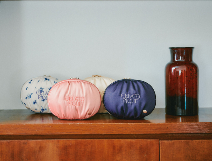 ジェラート ピケ サテンロゴポーチ