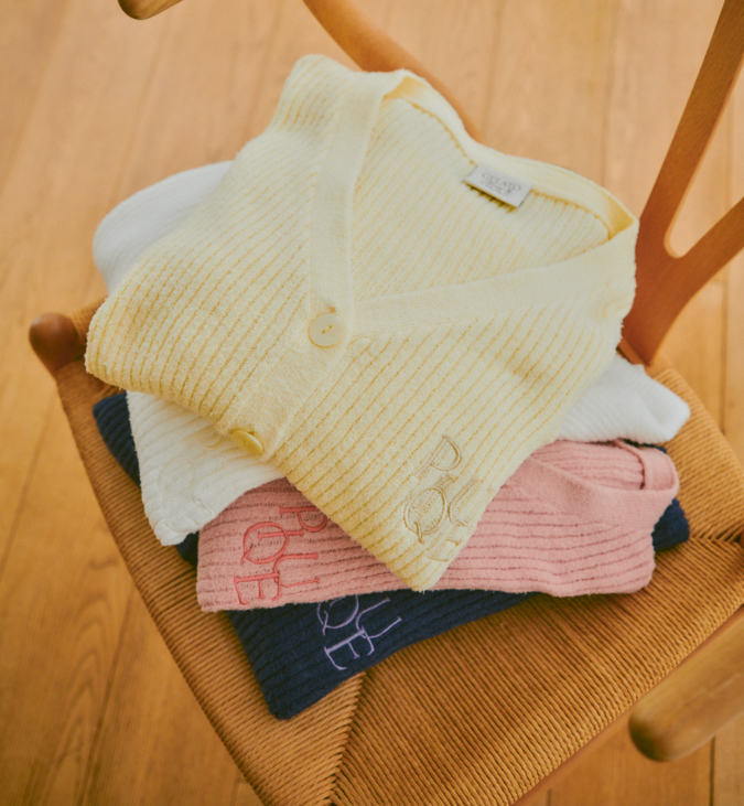 ジェラート ピケ リブカーディガン