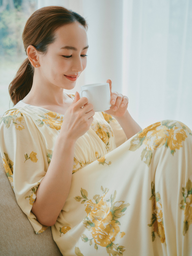 ジェラート ピケ 花柄カップイン半袖ワンピース