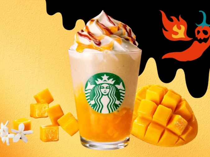 ターバックス　ホットハニー オリエンタル マンゴー & ティー フラペチーノ