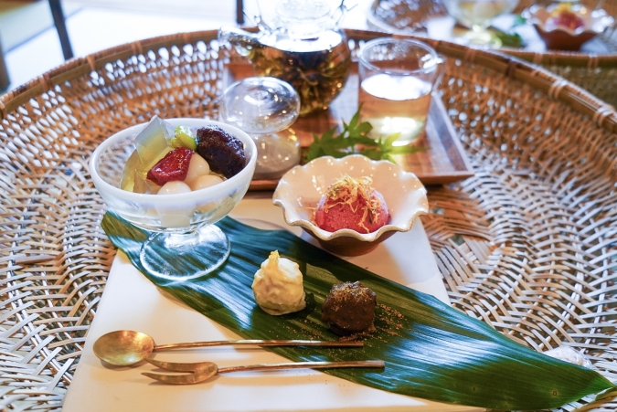 Teas&Tisanesgallery yuen湯園〜喫茶去 tuyu〜：蕾セット