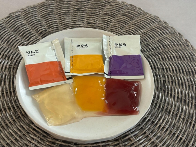 無印良品：冷やしておいしい 果汁100％ゼリー 3種のフルーツ
