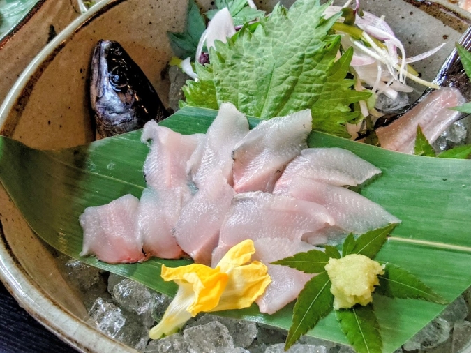 笹舟：山女魚の刺身