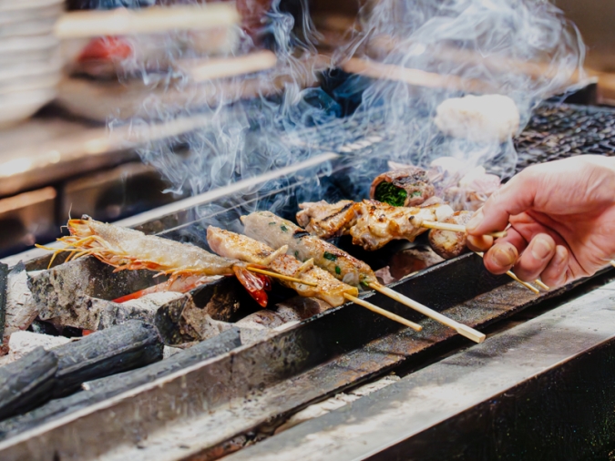 焼きとりの八兵衛 焼き場