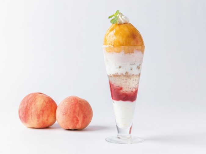 第二回 ふくしまの今をひらく～ふく福祭り～　贅沢に使った福島桃とベルベーヌの清涼パフェ