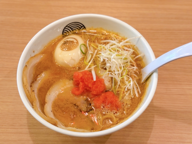 らぁめん いちむじん 渡辺通店　明太豚骨全部入り