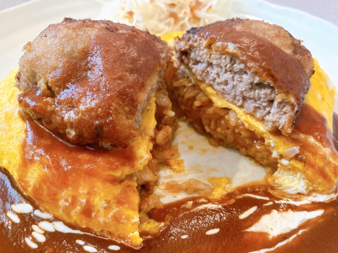 レストラン花苑　オムライスハンバーグ