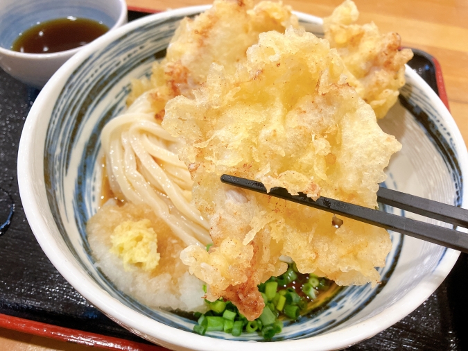 おに吉　とり天ぶっかけ