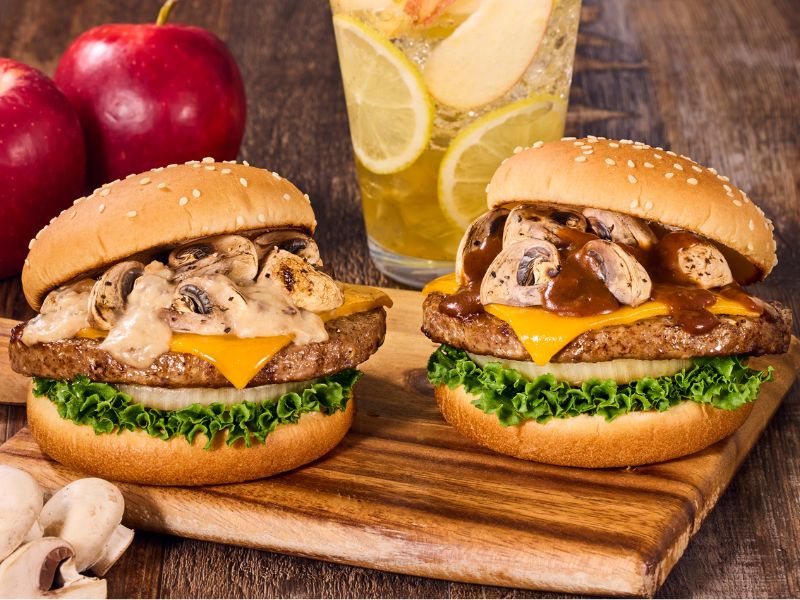 『フレッシュネスバーガー』マッシュルームチーズバーガー2種