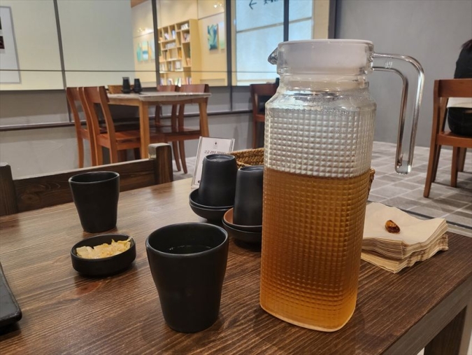 ジョンヒロッテ百貨店光復店のお茶