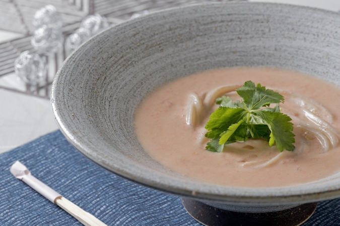 大丸福岡天神店　全国うまいもの大会　つるとんたん明太子クリームのおうどん